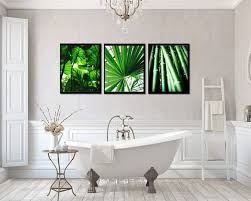 Monstera Wall Art Bamboo Printable Art Green Plants Tropical Wall Decor Palm Leaf Poster Leaves Print Botanical Wall Set Of 3 Bathroom Tropical Wall Decor Modern Bathroom Wall Art Wall Art