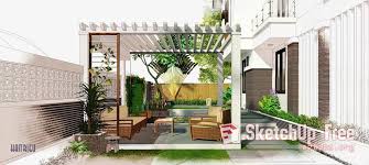 1389 Exterior Garden Scene Sketchup Model Free Download Sketchup Model Exterior Garden Design