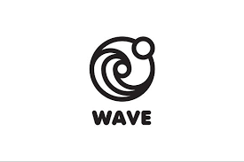 Black And White Brand Wave Logo Wave Logo Waves Logo Surf Logo Abstract Logo