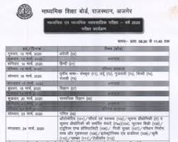 Board of secondary education rajasthan( bser) is going to release the 11th rajasthan 9th class time table 2021. Rbse 10th Time Table 2021 I Rajasthan Board 10th Date Sheer 2021