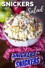 Add the apples, snickers, grapes and strawberries to the bowl and stir to combine. Apple Snickers Salad Easy 10 Minute Dessert Recipe
