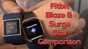 Fitbit Blaze And Surge Size Comparison On The Wrist