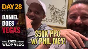 It's Day 2 of the $50,000 Poker Players Championship and our table includes  none other than Phil Ivey. We find out how often he watches the vlog,  breakdown some hands, including one against the GOAT ...