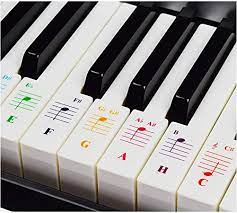 Platziere danach fünf sticker auf die fünf schwarzen. Klavieraufkleber Fur Keyboards Mit 49 61 76 88 Tasten Transparent Und Entfernbar Amazon De Musikinstrumente
