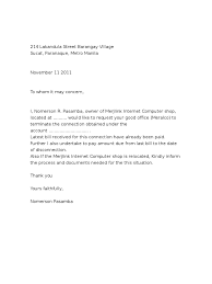 This authorisation letter duly signed by me; Letter Of Request Meralco Business Computing And Information Technology