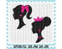 Afro Puffs Girl Silhouette Little Girl Silhouette Svg File Etsy Girl Silhouette Free Svg Silhouette Svg