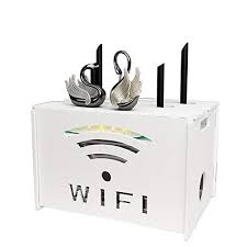Wifi Router Cable Plug Wire Storage Box Television Set Top Box Wall Mounting Shelf Double Layer Color A Wire Storage Wifi Router Cable Plug