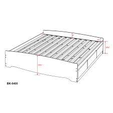 The prepac full mate's platform bed with 6 drawers has been designed and constructed to allow for the expansion of the storage capacity of the bedroom without allocating extra storage space for the purpose. King Mate S Platform Storage Bed With 6 Drawers Prepac Mfg