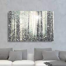 Millwood Pines Nature And Landscape Magical Forest Silver Forest Landscapes Wrapped Canvas Graphic Art Print In 2021 Glitter Wall Art Nature Art Prints Decor
