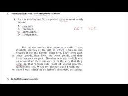 Act Reading Tips Tricks And Strategies Youtube Reading Tips Acting Act Prep