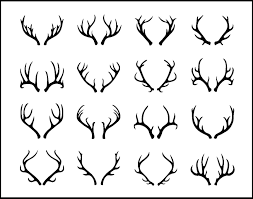 Antlers Svg Bundle Deer Antlers Svg File For Cricut Antler Design Elements Vector Image Clip Art Png Dxf Esp Deer Horns Silhouette Antler Tattoos Deer Skull Tattoos Stag Tattoo