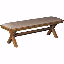 Solid wood six piece dining set with cushioned bench. Retreat Padded Bench 1142 315 Ben Afw Com