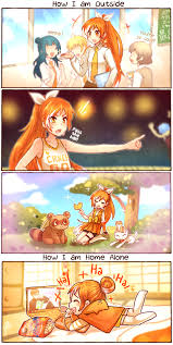 How Is Crunchyroll Hime At Home Alone Crunchyroll Anime Irl Anime Funny