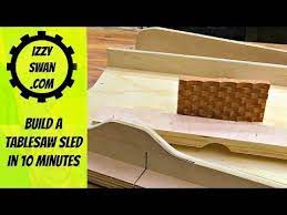 Build A Tablesaw Sled In 10 Minutes There Are Some Pretty Unbelievable Things That Can Be Done With Tablesaw Sleds Table Saw Sled Tablesaw Sled Table Saw