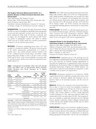 Pdf The Surgical Outcomes Measurement System Is A Superior