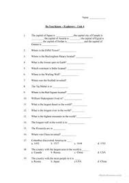 Also explore over 354 similar quizzes in this category. English Esl Trivia Game Worksheets Most Downloaded 9 Results