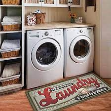 Ustide Floor Rug For Laundry Room Nonslip Rubber Backer Mat Floor Runner Durable Cheap Carpet Wate Laundry Room Rugs Vintage Laundry Room Laundry Room Flooring