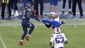 Derrick henry of the tennessee titans. Derrick Henry Sent Josh Norman Flying With One Of The Most Vicious Stiff Arms You Ll Ever See Article Bardown