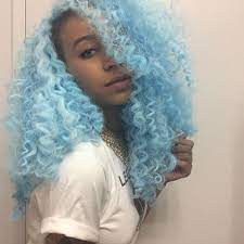 How I Did My Baby Blue Crochet Braids Blue Hair Black Girl Light Blue Hair Dyed Natural Hair