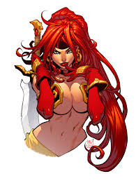 And of course is more cool if the lines are from a gifted artist like jonboy007007. Red Monika By K Bol On Deviantart