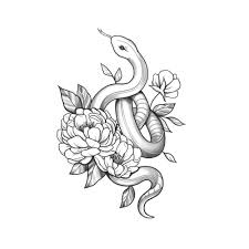 Snake Flower Snake Tattoo Design Snake Tattoo Flower Wrist Tattoos Snakes as we know have a lot of symbolism associated with them in many old cultures. snake flower snake tattoo design