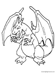 Charizard Pokemon Coloring Page Youngandtae Com