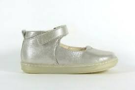 Details About Shoo Pom Pom Dapi Girls Silver Leather Mary Jane Bouba Bal Sandal Shoe