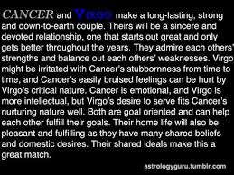 The relationship and marriage will be happy and just right between cancer and virgo. True However If They Don T Communicate This All Never Happens Communicate And This Will Com Cancer Virgo Compatibility Virgo And Cancer Virgo Relationships