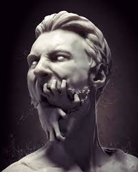 Xxii Xv Ix Iii V Xix Third Entry In The Number Series An Autoportrait Of Sorts As Well As A Visual Interpretation Of Unspoken Wo Sculpture Art Horror Art Art