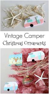 Measures 6 3/4 x 3 x 3 inches made of hand painted resin with rhinestones and glitter accents, gift boxed made by december diamonds, imported Vintage Camper Diy Christmas Ornaments House Of Hawthornes