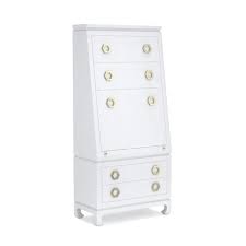 Choose from a painted ebony or white exterior finish; Clarke Grey Secretary