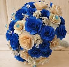 Royal Blue Bouquet Wooden Flowers Bridal Bouquet Or Occasion Centerpiece By Accentsandpetals Fo Blue Wedding Bouquet Royal Blue Bouquet Blue Themed Wedding