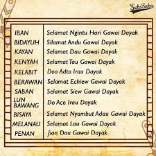 Kita tau lalu sampaikadaun aku tu. Borneo Selamat Ari Gawai Dayak Gayu Guru Gerai Nyamai Facebook