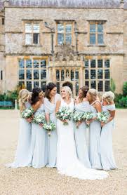 Ivory Gold And Grey Colour Scheme For A Whimsical Country House Wedding At Brympton House Blue Bridesmaid Dresses Uk St Patrick Wedding Dress Blue Bridesmaid Dresses