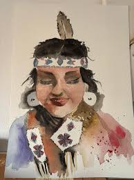 Imagine, imaginary landscape, watercolor