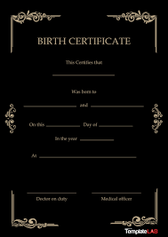 You may also see dog birth certificate template. 15 Birth Certificate Templates Word Pdf á… Templatelab