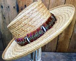 Feather Hat Band On Leather No Crown Pheasant Feathers Chukar Partridge Feathers In Brown Green Almond Gray Hat Band Feather Hat Unique Items Products