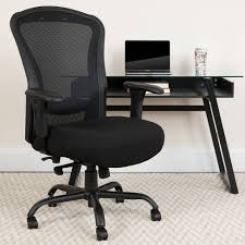 24 7 Intensive Use Big Tall 400 Lb Rated Mesh Multifunction Swivel Ergonomic Office Chair With Synchro Tilt Black Riverstone Furniture Target