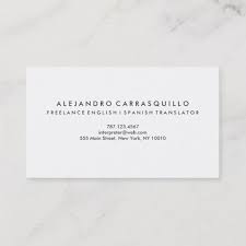 Hi Hola Bilingual Modern Bold White Black Business Card Zazzle Com Black Business Card Black Business Business