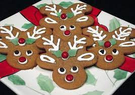 Upsidedown gingerbread man made into reindeers : Taste Of Home Xmas Cookies Gingerbread Cookies Decorated Reindeer Cookies