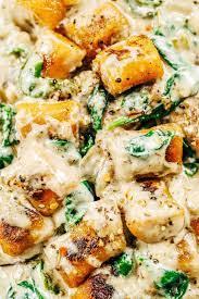Paleo Sweet Potato Gnocchi In Spinach Cream Sauce Paleo Gluten Free Eats Recipe Sweet Potato Gnocchi Recipes Potato Gnocchi Recipe