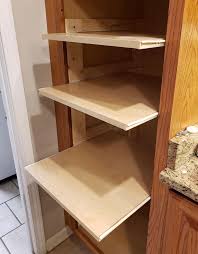 When i first lit upon the idea of diy pull out shelves for the kitchen, i look how the danish oil makes the edges of the plywood pop. Pull Out Shelves Ana White