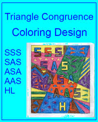 Triangle Congruence Coloring Activity From Mariedompierre On Teachersnotebook Com 4 Pages Geometry Activities Teaching Geometry Geometry Lesson Plans