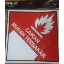 Gas yang mudah terbakar dianggap memiliki kisaran tingkat kemudahan untuk terbakar dengan udara pada suhu 20 °c dan 101,3 kpa. Sticker Cairan Mudah Terbakar 15x15cm Shopee Indonesia