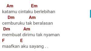 Chord gitar dan lirik hatimu ada bagiku giselle. Chord Lagu Aku Takut Kehilangan