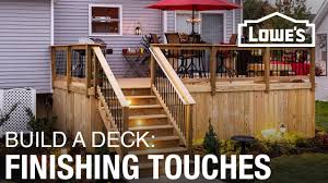 On a front step or stairs of a deck, there should always be a railing extending from the bottom of the stairs to the landing that is fully connected. How To Build A Deck Wood Stairs Railings 4 Of 5 Youtube
