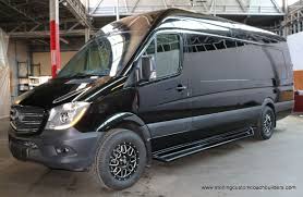 Black Beauty Mercedes Benz Sprinter Van Jet Black 170 Wb Extended Luxury Custom Conversion For Sale Custom Mercedes Benz Benz Sprinter Sprinter Van