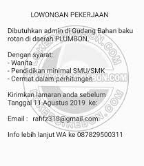 Lowongan kerja hisana fried chicken cirebon & indramayu. Lowongan Kerja Admin Di Plumbon Cirebon