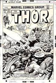 Black And White Comic Art Thor 211 By John Buscema John Buscema Comic Book Pages Comics