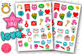 Over 250 free svg cut files for cricut, silhouette, brother scan n cut cutting machines! Cute Valentines Day Planner Stickers Graphic By Happy Printables Club Creative Fabrica